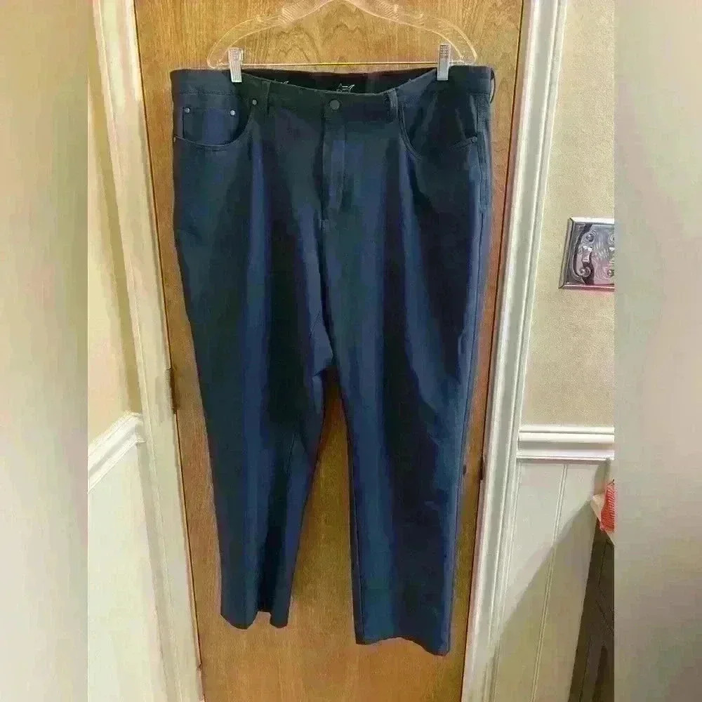Greg Norman Men’s Straight Leg Navy Golf Slacks Size 40x32 Moisture Wicking